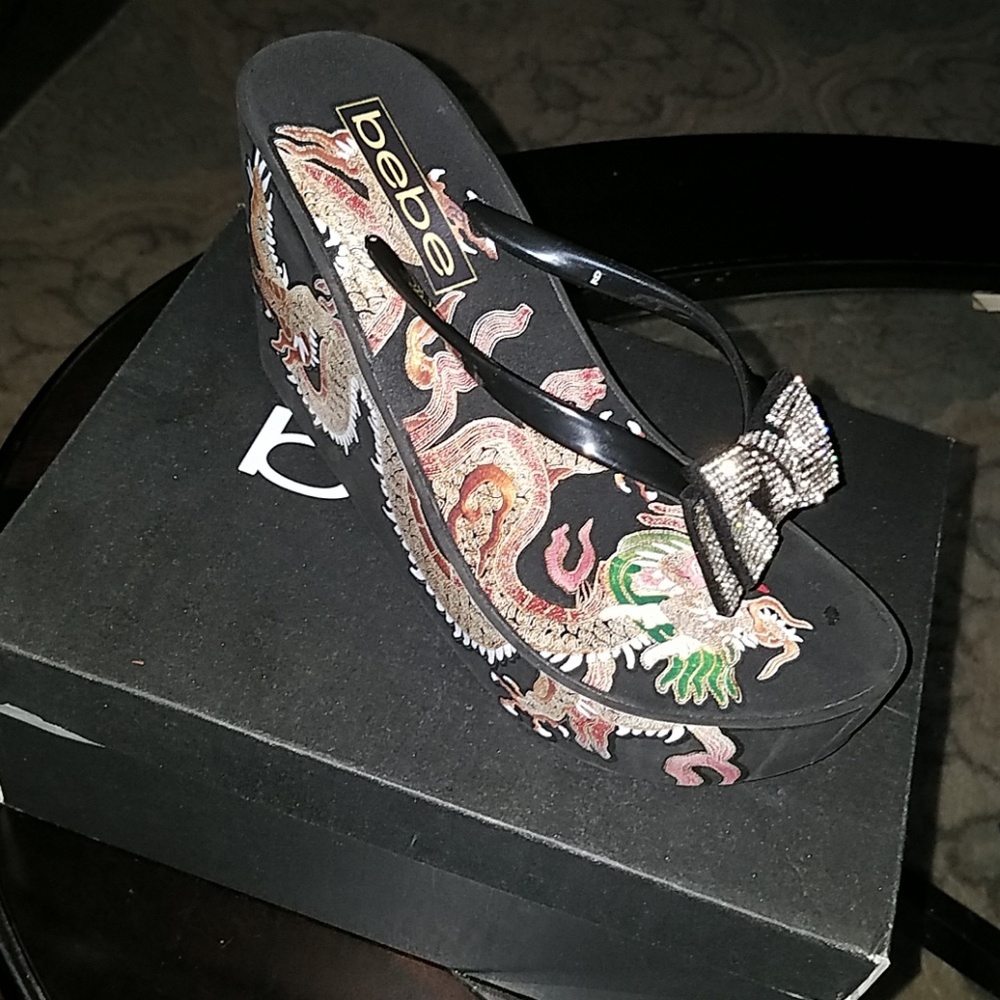 NEW Bebe wedge sandals